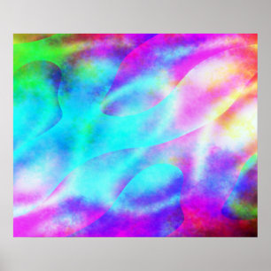 Abstract ontwerp van de regenboogstrook poster
