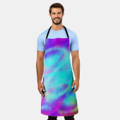 Abstract ontwerp van de regenboogstrook schort (Gedragen)