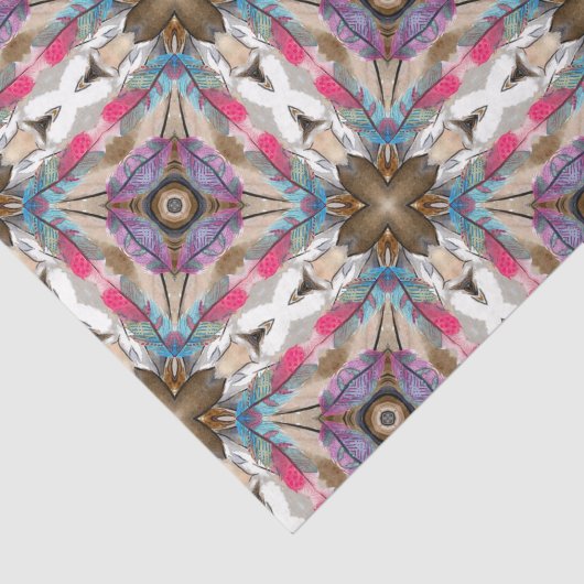 Abstract ontwerp van de Soutwest-waterverf Tissuepapier (Detail)