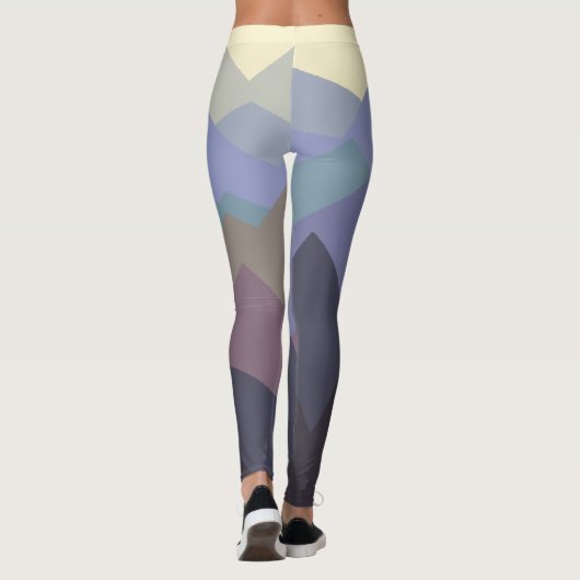 Abstract ontwerp van de Wintergebergten Leggings (Achterkant)