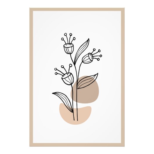 Abstract ontwerp van Floral Foto Afdruk (Voorkant)