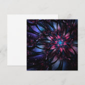 Abstract ontwerp van fractale bloem programmakaart (Voorkant / Achterkant)