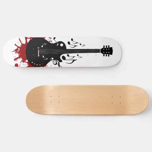 Abstract ontwerp van gitaarskateboard persoonlijk skateboard (Horizontaal)