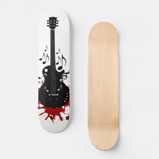 Abstract ontwerp van gitaarskateboard persoonlijk skateboard (Voorkant)