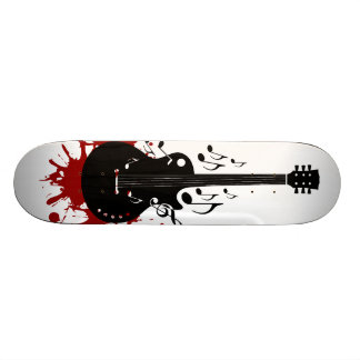 Abstract ontwerp van gitaarskateboard persoonlijk skateboard