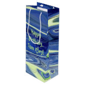 Abstract ontwerp van glas wijn cadeautas (Voorkant Gekanteld)