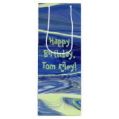 Abstract ontwerp van glas wijn cadeautas (Voorkant)