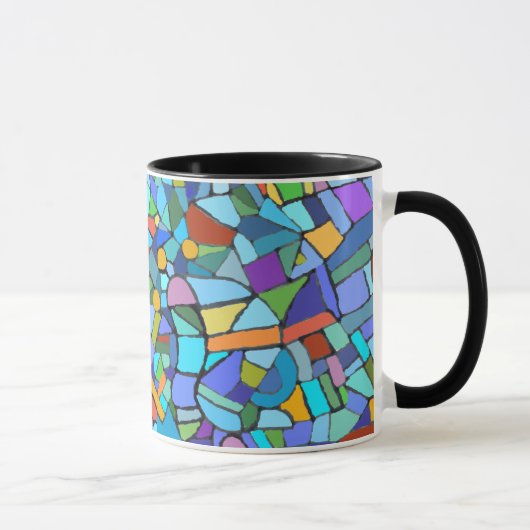 Abstract ontwerp van glasgordel mok (Rechts)