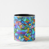 Abstract ontwerp van glasgordel mok (Midden)
