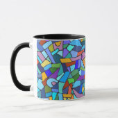 Abstract ontwerp van glasgordel mok (Links)