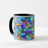Abstract ontwerp van glasgordel mok (Voorkant links)