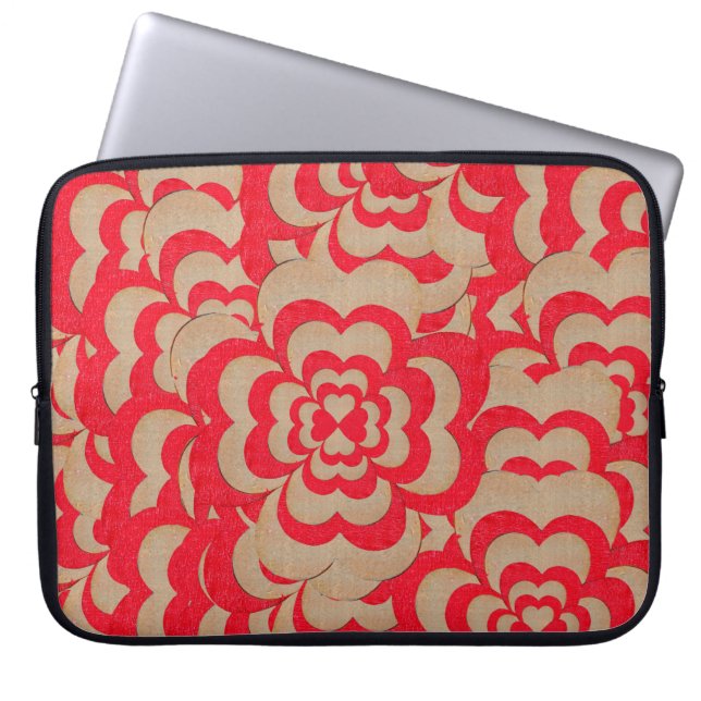 Abstract ontwerp van harten. Valentijnsdag backgro Laptop Sleeve (Voorkant)
