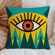 Abstract ontwerp van het boze oog, funky mystieke 