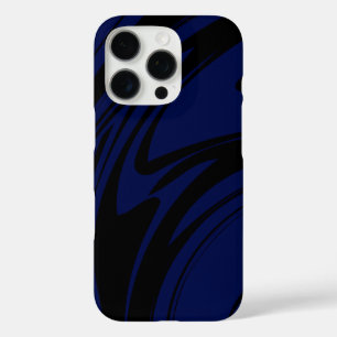 Abstract ontwerp van het marmer-patroon in zwart-w iPhone 16 pro hoesje