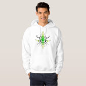 Abstract ontwerp van het Tattoo van het Masker Tri Hoodie (Voorkant volledig)