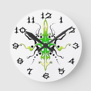 Abstract ontwerp van het Tattoo van het Masker Tri Ronde Klok
