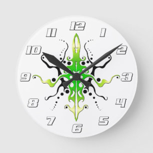 Abstract ontwerp van het Tattoo van het Masker Tri Ronde Klok
