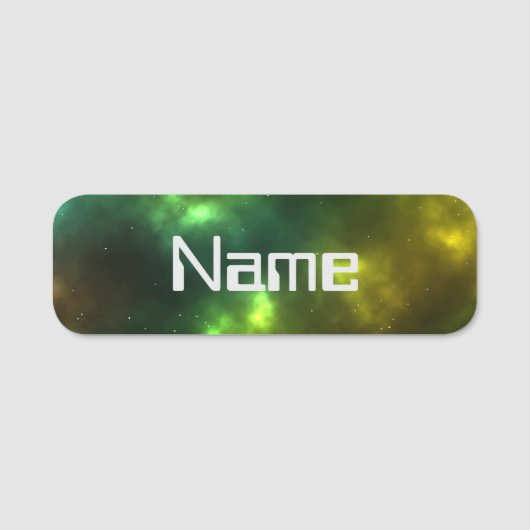 Abstract ontwerp van kosmische ruimte-constellatie naamplaatje (Voorkant)