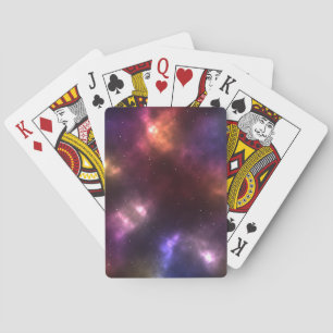 Abstract ontwerp van kosmische ruimte-constellatie pokerkaarten