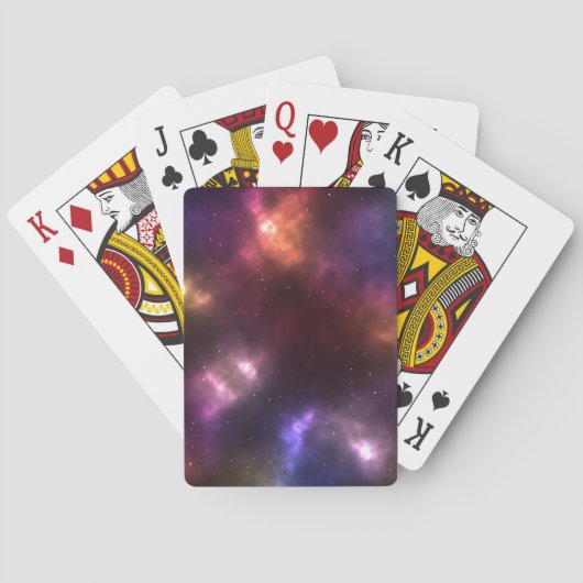 Abstract ontwerp van kosmische ruimte-constellatie pokerkaarten (Achterkant)