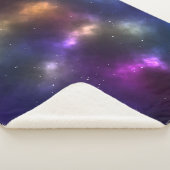 Abstract ontwerp van kosmische ruimte-constellatie sherpa deken (3/4)