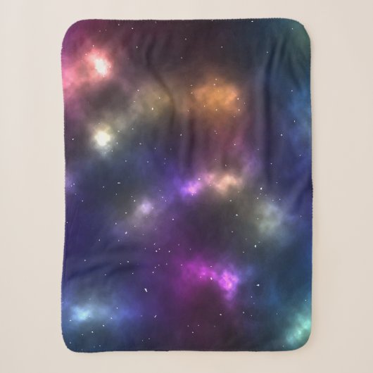 Abstract ontwerp van kosmische ruimte-constellatie sherpa deken (Voorkant)