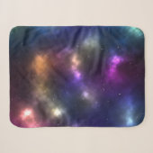 Abstract ontwerp van kosmische ruimte-constellatie sherpa deken (Voorkant (horizontaal))