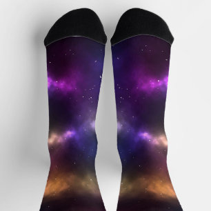 Abstract ontwerp van kosmische ruimte-constellatie sokken
