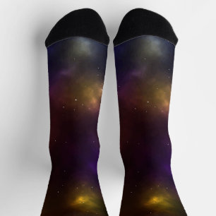 Abstract ontwerp van kosmische ruimte-constellatie sokken