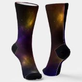 Abstract ontwerp van kosmische ruimte-constellatie sokken (Gebogen)