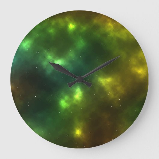 Abstract ontwerp van kosmische ruimteconstellaties grote klok (Voorkant)