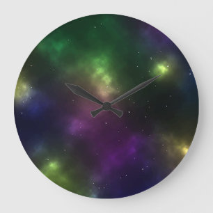 Abstract ontwerp van kosmische ruimteconstellaties grote klok