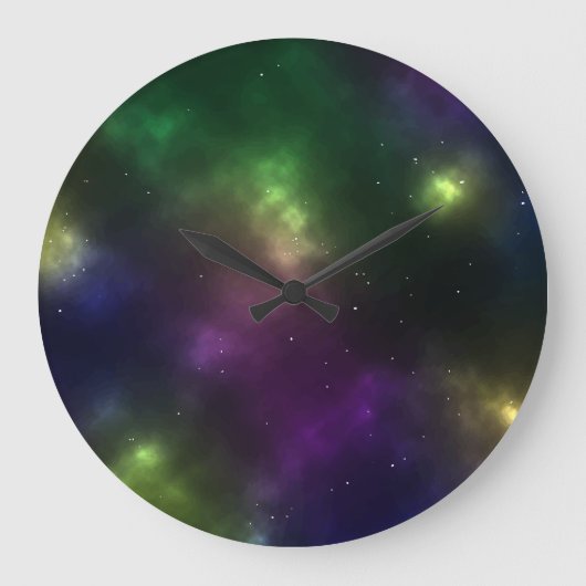 Abstract ontwerp van kosmische ruimteconstellaties grote klok (Voorkant)