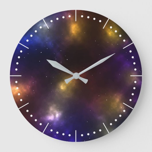 Abstract ontwerp van kosmische ruimteconstellaties grote klok (Voorkant)