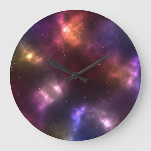 Abstract ontwerp van kosmische ruimteconstellaties grote klok (Voorkant)