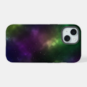 Abstract ontwerp van kosmische ruimteconstellaties iPhone 15 case (Achterkant horizontaal)