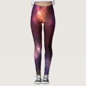 Abstract ontwerp van kosmische ruimteconstellaties leggings (Voorkant)