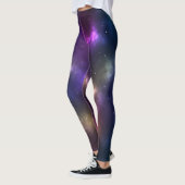 Abstract ontwerp van kosmische ruimteconstellaties leggings (Links)