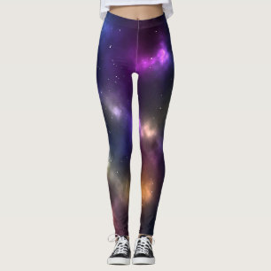 Abstract ontwerp van kosmische ruimteconstellaties leggings
