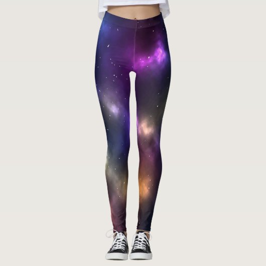 Abstract ontwerp van kosmische ruimteconstellaties leggings (Voorkant)