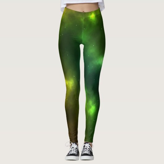 Abstract ontwerp van kosmische ruimteconstellaties leggings (Voorkant)