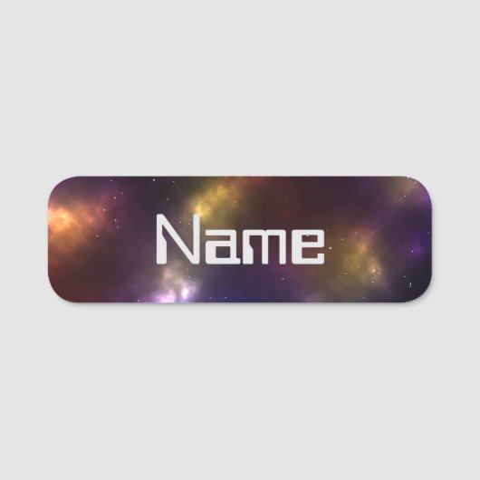 Abstract ontwerp van kosmische ruimteconstellaties naamplaatje (Voorkant)
