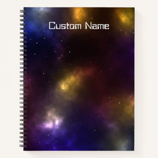 Abstract ontwerp van kosmische ruimteconstellaties notitieboek (Voorkant)