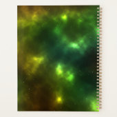 Abstract ontwerp van kosmische ruimteconstellaties planner (Achterkant)