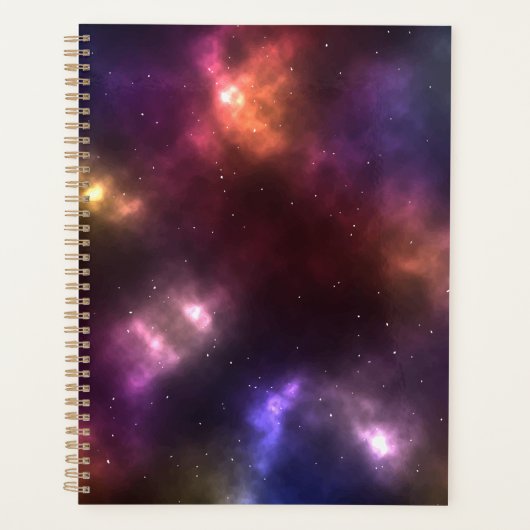Abstract ontwerp van kosmische ruimteconstellaties planner (Voorkant)