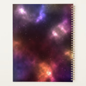 Abstract ontwerp van kosmische ruimteconstellaties planner (Achterkant)