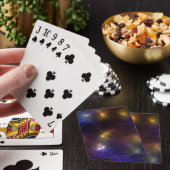 Abstract ontwerp van kosmische ruimteconstellaties pokerkaarten (Insitu)