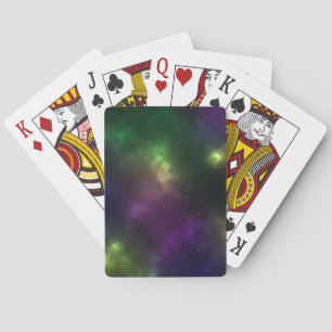 Abstract ontwerp van kosmische ruimteconstellaties pokerkaarten