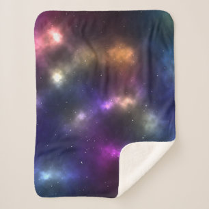 Abstract ontwerp van kosmische ruimteconstellaties sherpa deken