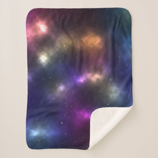 Abstract ontwerp van kosmische ruimteconstellaties sherpa deken (Voorkant)